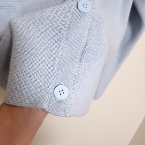 LULULEMON Blue Merino Wool Blend Button Front Cardigan - Picture 4 of 11